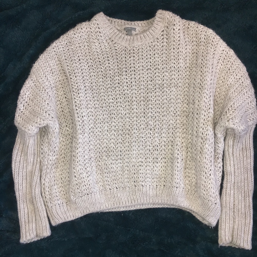 Ivory/Cream Colored Knit Sweater
